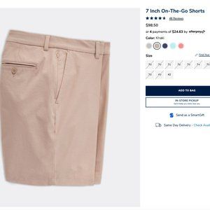 Vineyard Vines 7inch Performance On The Go Shorts